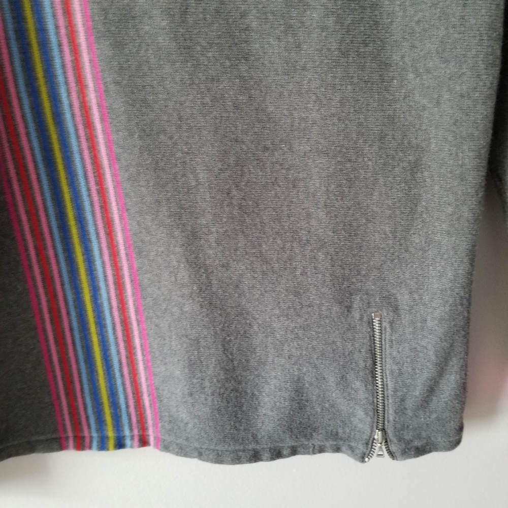 Liz Claiborne Skater Colorful Striped Sweater Grey Women's Small - Picture 3 of 6
